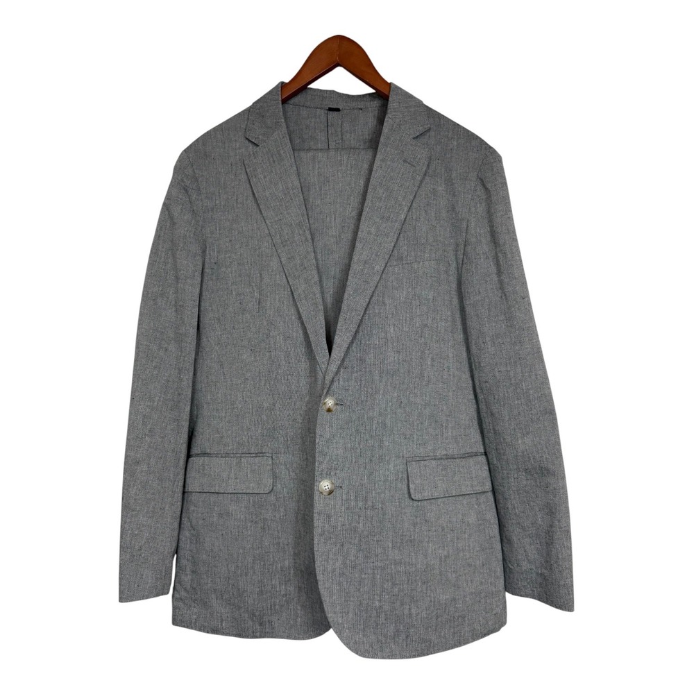 J.Crew Ludlow Suit Mens 40R 32x32 Gray Cotton Linen Somelos 2 Piece NWT